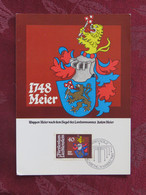 Liechtenstein 1981 FDC Postcard Arms Meier Lion - Cartas & Documentos