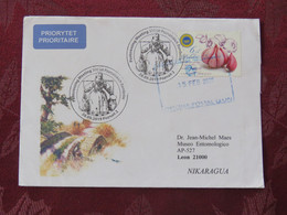 Poland 2019 Special Cancel On Cover To Nicaragua - Garlic - Woman Carrying Water - Lettres & Documents