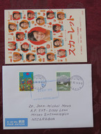 Japan 2019 Cover To Nicaragua - Children Drawings - Geese Or Swan - Mountains - Covers & Documents