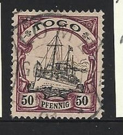 German Togo 1900 50 Pf Kaisers Yacht FU - Togo