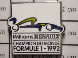 2817 Pin's Pins / Beau Et Rare / THEME : SPORTS / AUTOMOBILE F1 FORMULE 1 1992 WILLIAMS RENAULT CHAMPION DU MONDE - Automobile - F1