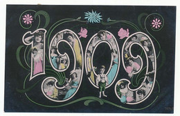 CPA 9 X 14 Année 1909 (18)  17 Photos De Femmes Et D'enfants Fleurs Roses - New Year