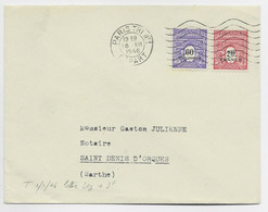 ARC TRIOMPHE 2FR40+60C LETTRE COVER MEC PARIS TRI N° 1 18.XII.1946 AU TARIF - 1944-45 Triumphbogen