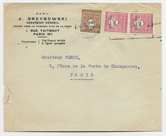 ARC TRIOMPHE 2FR PAIRE 1FR20 LETTRE PARIS 1947 AU TARIF - 1944-45 Triomfboog