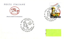 ITALIA ITALY- 2004 SAUZE OULX (TO) XX Olimpiadi Winter Olympic Games (logo Olimpico) Su Busta Fdc PT Viaggiata - 7698 - Winter 2006: Torino