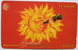 Saint Lucia Cable And Wireless EC$10 119CSLA " Sun Coca Cola " - Sainte Lucie