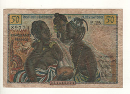 FRENCH WEST AFRICA  50  Francs   P45  (ND  1956)  "Women With Local Dresses" - Autres & Non Classés