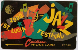 Daint Lucia Cable And Wireless EC$40 8CSLC " Jazz Festival 1992 " - Santa Lucia