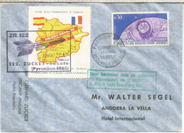 ANDORRA FDC TELECOMUNICACIONES ESPACIALES ROCKET MAIL ZR 122 COHETE - Lettres & Documents