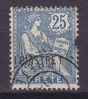 French Post Office In Crete 1902/03 Mi. 16 Type Mouchon W. Inscription 'Crete' Overprinted '1 PIASTRE 1' (2 Scans) - Crète