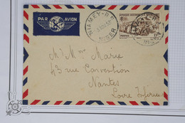 AW12 AOF NIGER  BELLE LETTRE 1953  PAR AVION  NIAMEY A NANTES   FRANCE  ++ AFFRANCH. INTERESSANT - Briefe U. Dokumente