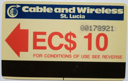 Saint Lucia Cable And Wireless Autelca EC$10 - Saint Lucia