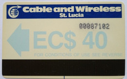 Saint Lucia Cable And Wireless EC$40 Autelca - Santa Lucía