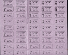 CHINA CHINE CINA SHAANXI SHANGXIAN 726000  POSTAL ADDED CHARGE LABELS (ACL)  0.20 YUAN X 50 & 0.40 YUAN X 50 - Otros & Sin Clasificación