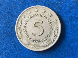 Münzen Münze Umlaufmünze Jugoslawoen 5 Dinar 1973 - Jugoslawien