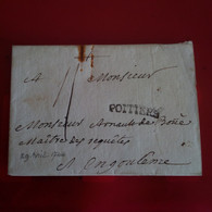 LETTRE POITIERS POUR ANGOULEME MAITRE DES REQUETES 1744 - 1701-1800: Voorlopers XVIII