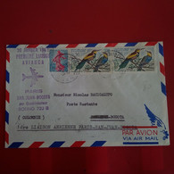 LETTRE PARIS SAN JUAN BOGOTA PREMIERE LIAISON AERIENNE 1962 - Storia Postale