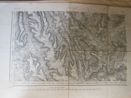 Carte Géographique DIJON-VITTEAUX (21 - Côte D'Or) établie En 1844 Révisée 1897 Par Le Dépôt De La Guerre - Cartes Géographiques
