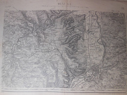 Carte Géographique METZ (57 - Moselle) établie En 1889 Révisée 1912 - Cartes Géographiques