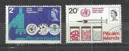 PITCAIRN ISLANDS 1968 - W.H.O. WORLD HEALTH ORGANIZATION ANNIVERSARY - USED OBLITERE GESTEMPELT USADO - OMS