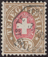 Heimat SG St. Gallen 1885-11-03 Auf Telegraphen-Marke 3Fr. Zu#18 - Télégraphe