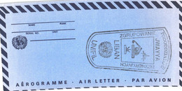 United Nation Unused Aerogramme, Air Letter With Liban United Nation Unfil Cancellation, Ca 1975 - Otros