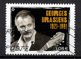 FRANCE 2021 - Timbre Georges Brassens Oblitéré - Usados