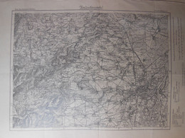 Carte Géographique De STRASBOURG-MOLSHEIM-SAVERNE établie En 1886 Révisée 1909 - Carte De L'Empire Allemand - Cartes Géographiques