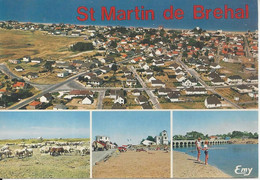 CPM  France   50 Manche  Saint Martin De Bréhal   Vue Multiple 4 Vues  Oblitérée Le 16-8-1977 - Brehal