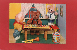 JOUETS----Ours En Peluche Musiciens--( Ours En Peluche )--voir 2 Scans - Jeux Et Jouets