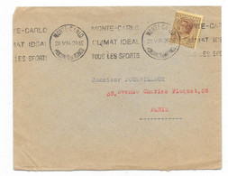 Sur Lettre MONTE CARLO 1934 - Covers & Documents