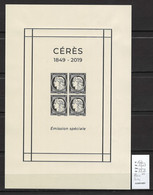France - Bloc Ceres - 2019 - 170eme Anniversaire Ceres ** - Mint/Hinged