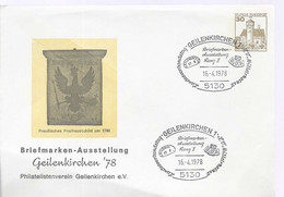 Duitsland BRD Briefomslag Tgv. Briefmarken-Ausstellung Geilenkirchen '78 Gebruikt (7299) - Privé Briefomslagen - Gebruikt