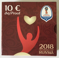 ITALIA - FIFA WORLD CUP RUSSIA - Moneta €10 D’arg. 925/1000 - Gr.22 Diam. Mm.34 - Anno 2018. - Set Fior Di Conio