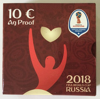 ITALIA - FIFA WORLD CUP RUSSIA - Moneta €10 D’arg. 925/1000 - Gr.22 Diam. Mm.34 - Anno 2018. - Mint Sets & Proof Sets