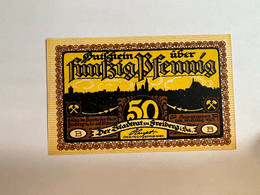 Allemagne Notgel Freiberg 50 Pfennig - Verzamelingen