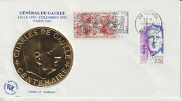 France 1990 Général De Gaulle Flamme Rethel (08) - 1961-....