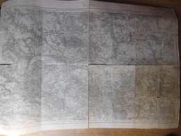 Carte Géographique De La Région Parisienne (PARIS-Grande Banlieue) Visiblement Utilisée En 1914-18 -1832 Révisée En 1901 - Cartes Géographiques