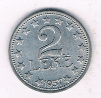 2 LEKE  1957  ALBANIE /14836/ - Albania