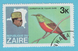 1979 ZAIRE Uccelli Regal Sunbird (Nectarinia Regia) -  3 K Usato - Used Stamps