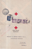 1943 - CROIX-ROUGE FRANCAISE - ENVELOPPE AFFRANCHIE AU PORTUGAL !! => DAKAR (SENEGAL) - RED CROSS - Cruz Roja
