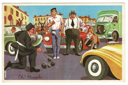 CPA Illustrator Illustrateur Humour Louis Carrière Oh Minute Pétanque Jeux De Boules Gendarme Police Politie Polizei AK - Carrière, Louis