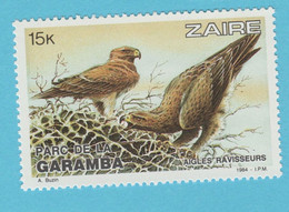 1984 ZAIRE Uccelli Tawny Eagle (Aquila Rapax) -  15 K Usato - Oblitérés