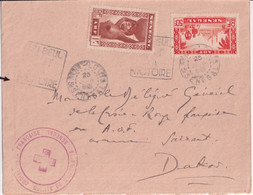 1943 - CROIX-ROUGE SENEGAL - ENV. De ST LOUIS Avec DAGUIN PROPAGANDE "UN SEUL BUT LA VICTOIRE" => DAKAR - RED CROSS - Storia Postale