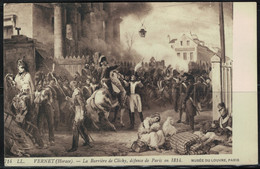 France Carte Postale Postcard Horace Vernet La Barrière De Clichy Défense De Paris En 1814 - Pittura & Quadri