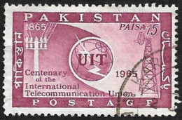 PAKISTAN  1965  -  YT  212 -  Centenaire De L' UIT  -   Oblitéré - Pakistan