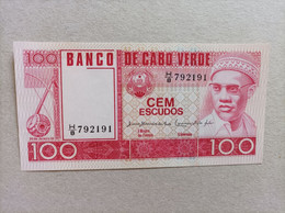 Billete De Cabo Verde De 100 Escudos, Año 1977, UNC - Cap Vert