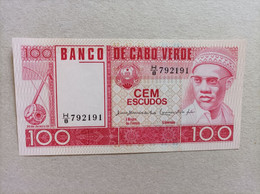 Billete De Cabo Verde De 100 Escudos, Año 1977, UNC - Cabo Verde