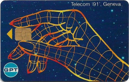 UK - Telecom '91 Geneva Demo Card - SMA008 - Cn. 010307 Embossed, 100Units, Mint - [ 8] Companies Issues