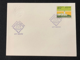 MACAU THAIPEX "89 COMMEMORATIVE CANCELLATION ON OFFICIAL CTT COVER - Lettres & Documents